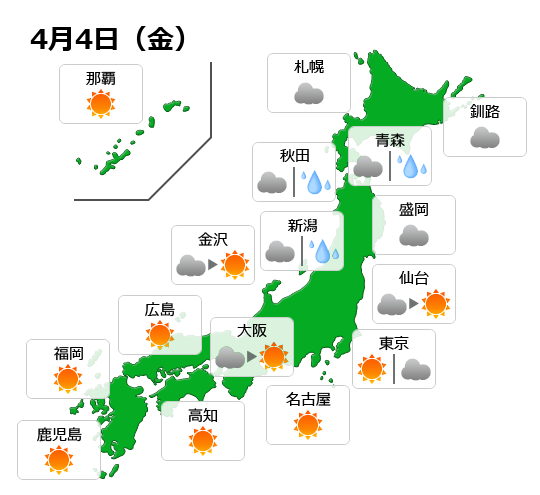 明日の天気