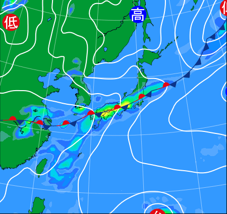 18年7月の天気図 過去の天気図 お天気 Com