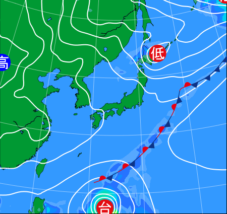 18年10月の天気図 過去の天気図 お天気 Com