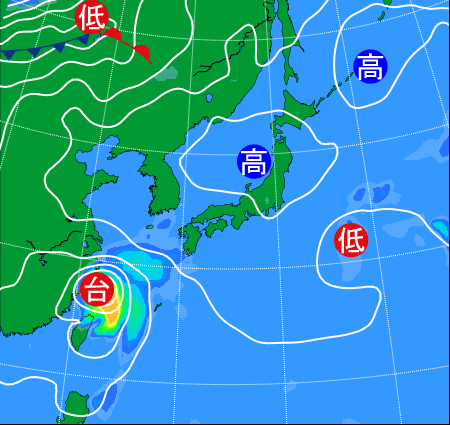 19年10月の天気図 過去の天気図 お天気 Com