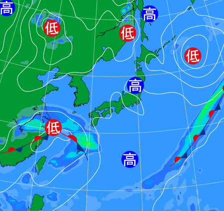 2025年6月2日9時の天気図
