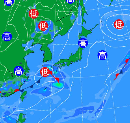 2025年6月2日21時の天気図