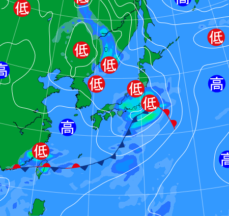 2025年6月3日21時の天気図