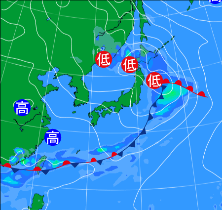 2025年6月4日9時の天気図