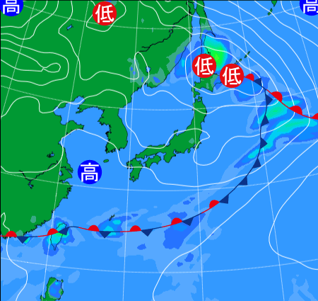 2025年6月4日21時の天気図
