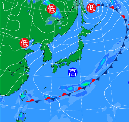 2025年6月5日21時の天気図
