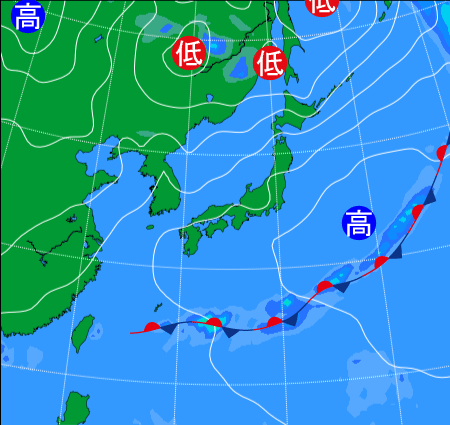 2025年6月6日9時の天気図