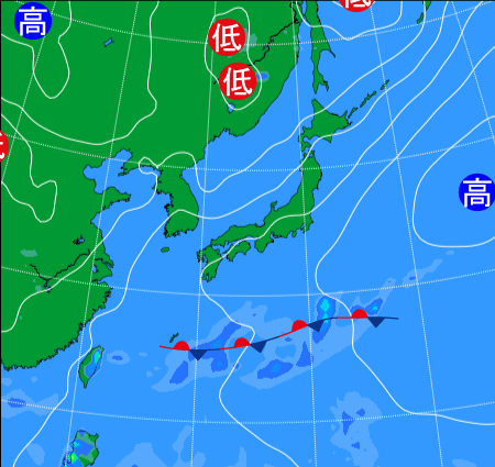 2025年6月6日21時の天気図