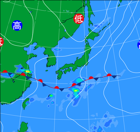 2025年6月7日9時の天気図