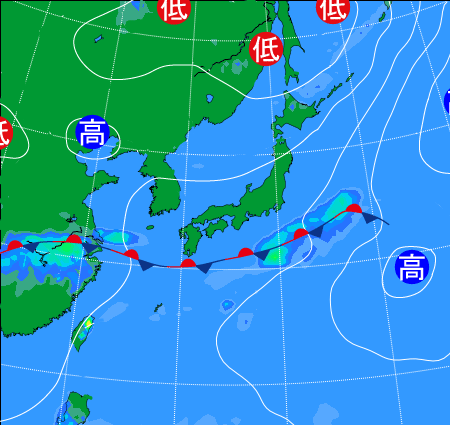2025年6月7日21時の天気図