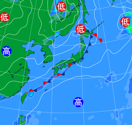 2025年6月17日9時の天気図