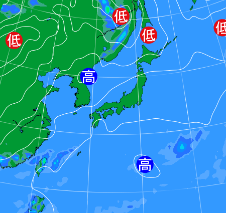2025年6月17日21時の天気図