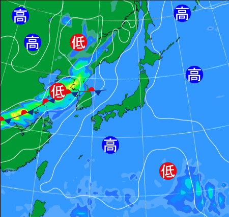 2025年6月20日9時の天気図