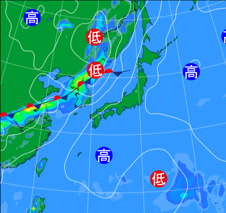 2025年6月20日21時の天気図