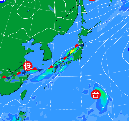 2025年6月23日9時の天気図