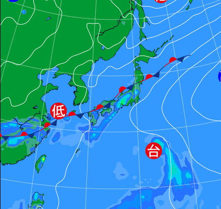 2025年6月23日21時の天気図