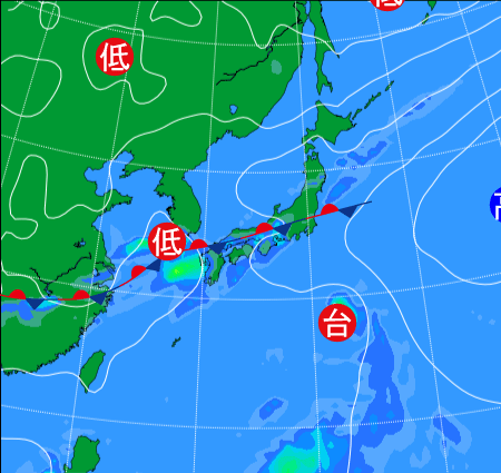 2025年6月24日9時の天気図