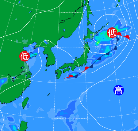 2025年6月27日9時の天気図