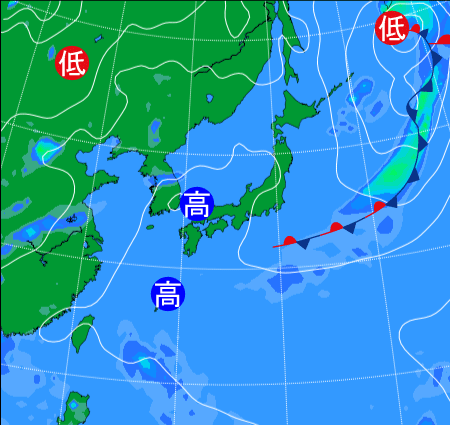 2025年6月28日9時の天気図