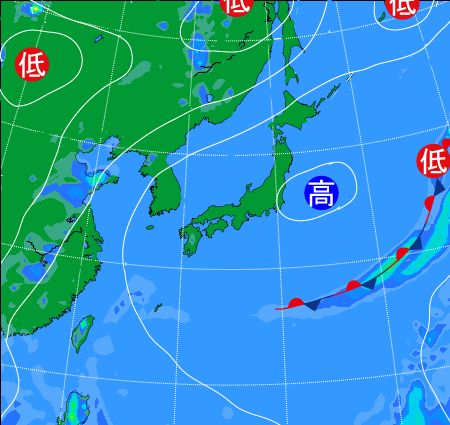 2025年6月29日21時の天気図