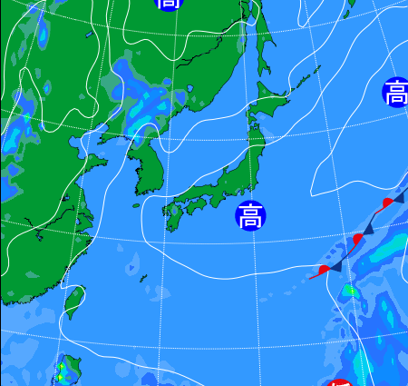 2025年6月30日21時の天気図