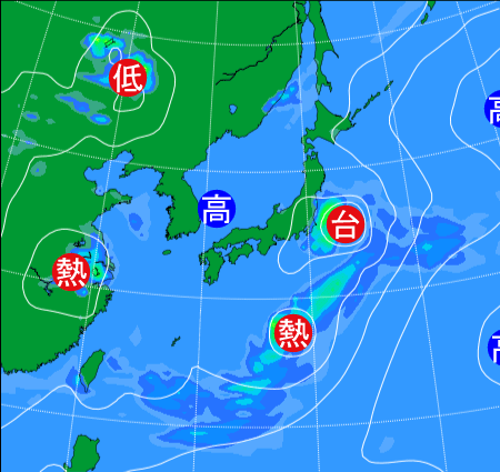 2025年8月2日9時の天気図