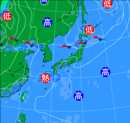 2025年8月20日21時の天気図