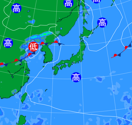 2025年8月25日9時の天気図