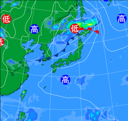 2025年8月26日21時の天気図