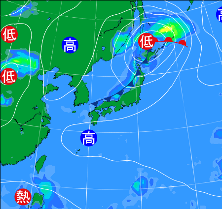 2025年8月27日9時の天気図