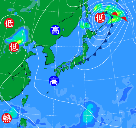 2025年8月27日21時の天気図