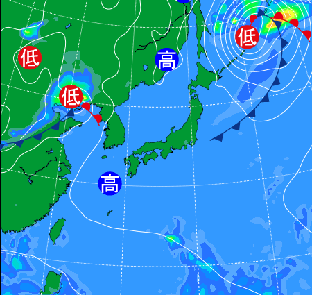2025年8月28日9時の天気図