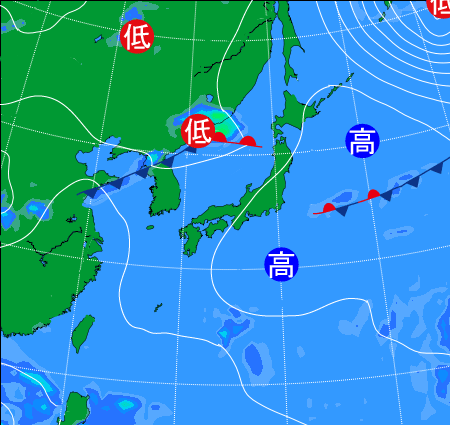 2025年8月29日9時の天気図