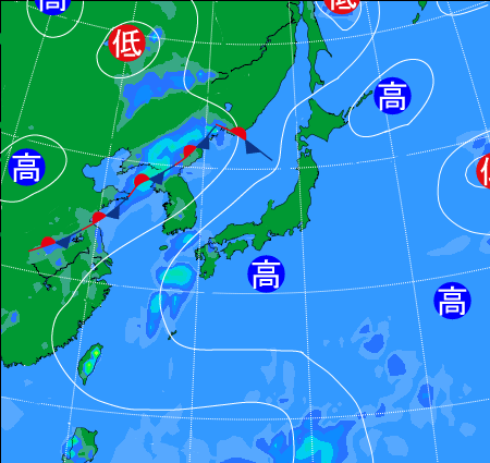 2025年8月31日21時の天気図