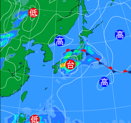 2025年9月5日9時の天気図