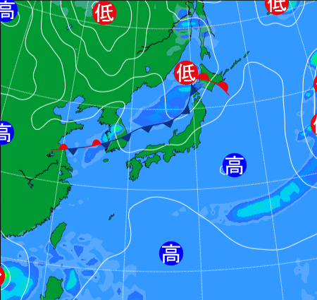 2025年9月7日9時の天気図