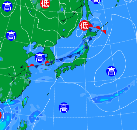 2025年9月7日21時の天気図