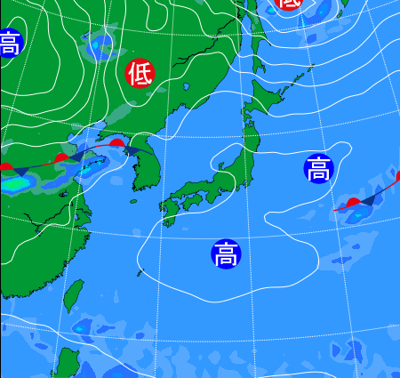 2025年9月16日9時の天気図