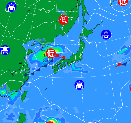 2025年9月20日9時の天気図