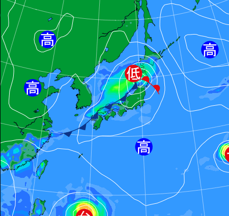 2025年9月20日21時の天気図