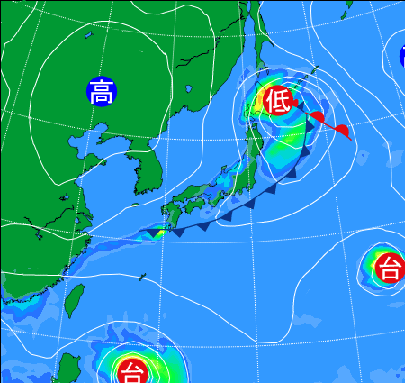 2025年9月21日9時の天気図