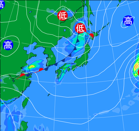 2025年9月25日9時の天気図