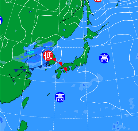 2025年9月28日9時の天気図