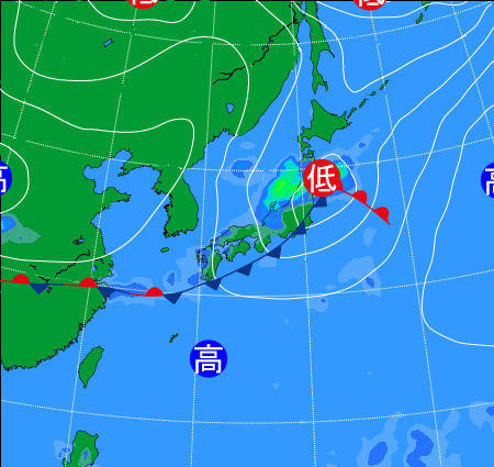 2025年9月29日9時の天気図