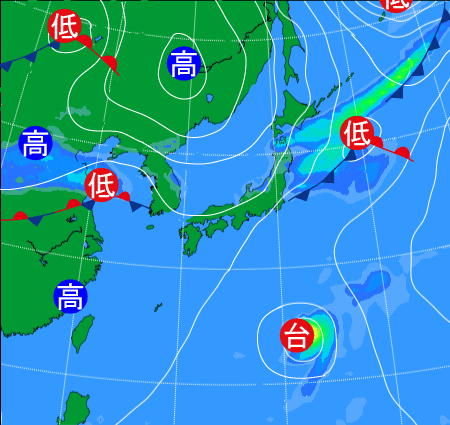 2025年10月6日9時の天気図