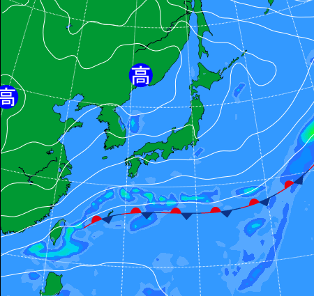 2025年10月24日9時の天気図