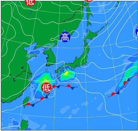 2025年10月31日9時の天気図