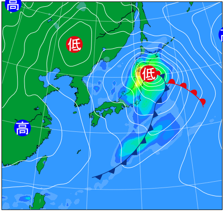 2025年11月1日9時の天気図