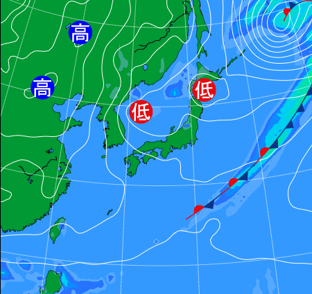 2025年11月2日9時の天気図