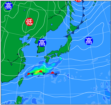 2025年11月5日9時の天気図